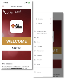 Screenshot of the AzCHER Application